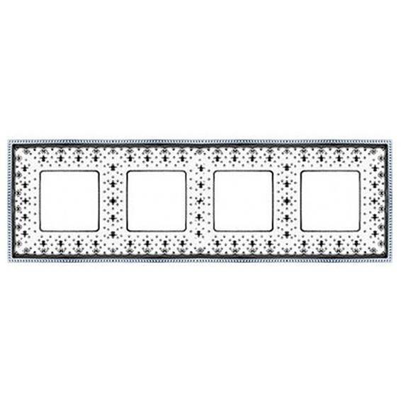 FD01344NECB Рамка Vintage Porcelain Black LYS / Хром 4-постовая Fede, Vintage Porcelain FD01344NECB 
FD01344NECB Рамка Vintage Porcelain Black LYS / Хром 4-постовая Fede, Vintage Porcelain FD01344NECB