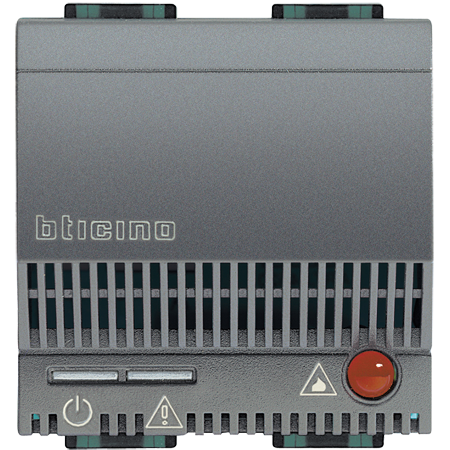 L4520 Повторитель сигналов для детекторов газа со световой и звуковой сигнализацией (85дБ), 6А актив. и 2А индуктив. нагрузки, 2 модуля Bticino, LivingLight Air L4520
L4520 Повторитель сигналов для детекторов газа со световой и звуковой сигнализацией (85дБ), 6А актив. и 2А индуктив. нагрузки, 2 модуля Bticino, LivingLight Air L4520