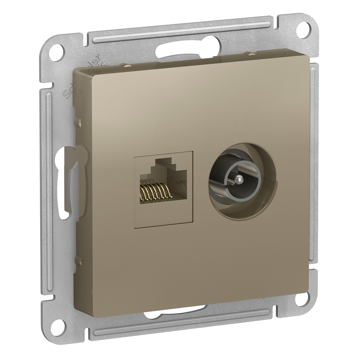 ATN000589 Atlasdesign Розетка двойная ТВ + компьютерная RJ45, кат. 5Е, Шампань Schneider Electric, Atlasdesign ATN000589
ATN000589 Atlasdesign Розетка двойная ТВ + компьютерная RJ45, кат. 5Е, Шампань Schneider Electric, Atlasdesign ATN000589