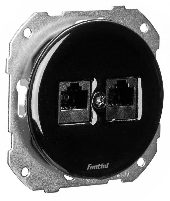 34708272 Розетка двойная компьютер + телефон RJ45+RJ11 , черный фарфор Fontini DO, DO 34708272
34708272 Розетка двойная компьютер + телефон RJ45+RJ11 , черный фарфор Fontini DO, DO 34708272