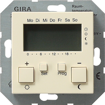 237001 Термостат 230V с часами и функцией охлаждения Кремовый Gira, Standard 55 237001
237001 Термостат 230V с часами и функцией охлаждения Кремовый Gira, Standard 55 237001