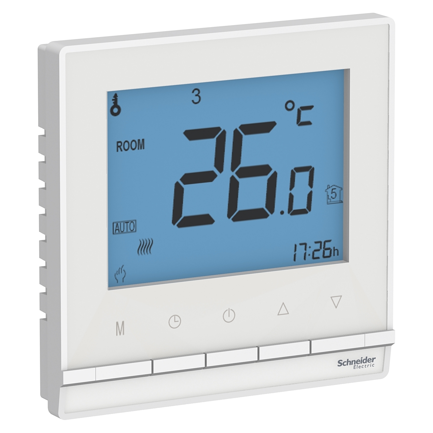 ATN000138 Atlasdesign ТЕРМОСТАТ электрон.теплого пола с датч.,от+5до+35°C,16A,в сб., Белый Schneider Electric фото