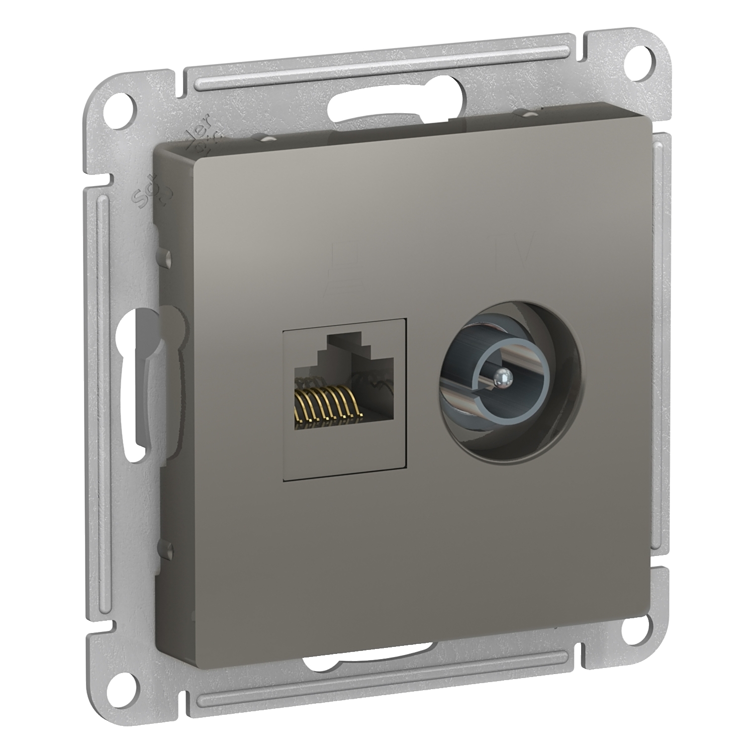 ATN000989 Atlasdesign Розетка двойная ТВ + компьютерная RJ45, кат. 5Е, Сталь Schneider Electric, Atlasdesign ATN000989
ATN000989 Atlasdesign Розетка двойная ТВ + компьютерная RJ45, кат. 5Е, Сталь Schneider Electric, Atlasdesign ATN000989