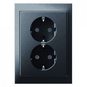 47537006 Двойная штепсельная розетка SCHUKO, цельная цвет: антрацит, матовый K.1 Berker, K.1 47537006
47537006 Двойная штепсельная розетка SCHUKO, цельная цвет: антрацит, матовый K.1 Berker, K.1 47537006