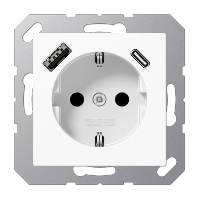 A1520-15CAWW белая Розетка SCHUKO® с USB-интерфейсом с 1 гнездо USB типа A и 1 гнездо USB типа C Jung A серия, A flow A1520-15CAWW
A1520-15CAWW белая Розетка SCHUKO® с USB-интерфейсом с 1 гнездо USB типа A и 1 гнездо USB типа C Jung A серия, A flow A1520-15CAWW