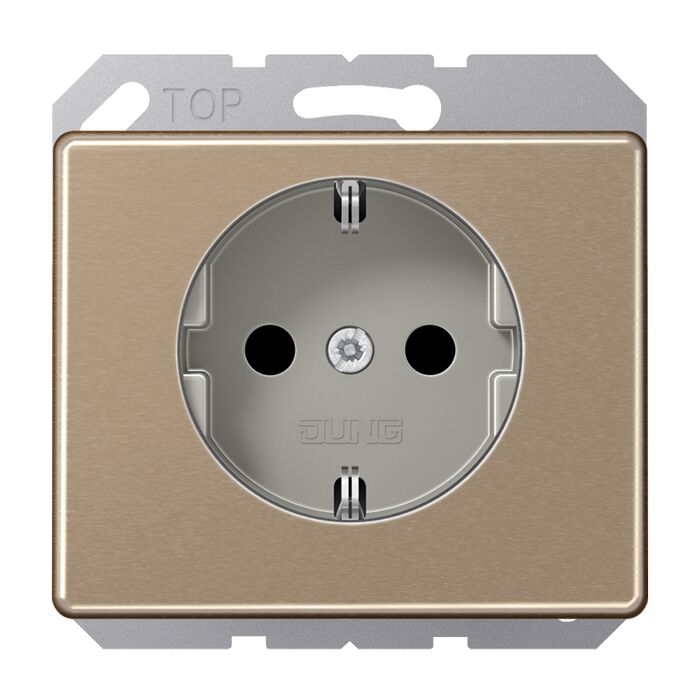 SL520NKIGB SCHUKO-розетка с защитой от детей 16A 250V~ золотая бронза Jung, SL 500 SL520NKIGB