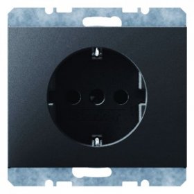 41157006 Штепсельная розетка SCHUKO цвет: антрацит, матовый K.1 Berker, K.1 41157006
41157006 Штепсельная розетка SCHUKO цвет: антрацит, матовый K.1 Berker, K.1 41157006