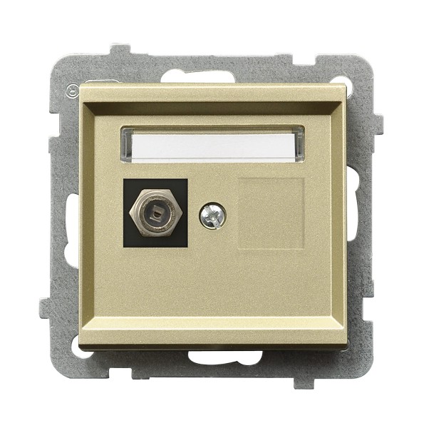 Ospel Sonata Шампанский золотой Розетка антенная одинарная тип Ф, без рамки GPA-1RF/m/39, Sonata GPA-1RF/m/39 
Ospel Sonata Шампанский золотой Розетка антенная одинарная тип Ф, без рамки GPA-1RF/m/39, Sonata GPA-1RF/m/39