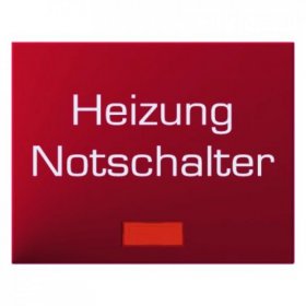 14887115 Клавиша с красной линзой и надписью "Heizung Notschalter" цвет: красный, с блеском K.1/K.5 Berker, K.1 14887115
14887115 Клавиша с красной линзой и надписью "Heizung Notschalter" цвет: красный, с блеском K.1/K.5 Berker, K.1 14887115