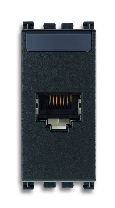 19338.1 Розетка rj45 avaya cat 5e utp t568a/b, серая Vimar Arke, Arke Round 19338.1 
19338.1 Розетка rj45 avaya cat 5e utp t568a/b, серая Vimar Arke, Arke Round 19338.1