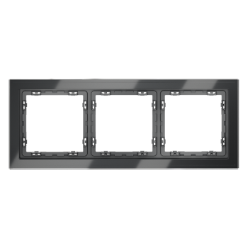 Рамка на 3 поста, графит, стекло Voltum S70 VLS110307 фото