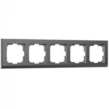 W0051864 Рамка на 5 постов (графит матовый) Stark Werkel a063119 фото