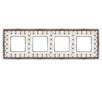 FD01474MACB Рамка Belle Epoque Porcelain Brown LYS / bright chrome 4-постовая гор/верт. Fede фото