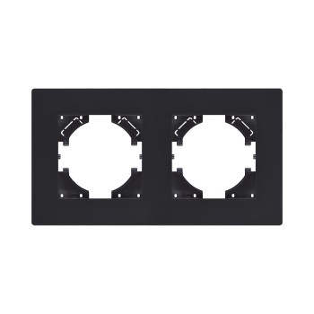 Рамка 2-кратная черный матовый Kollinger Aspekt AT2BM фото