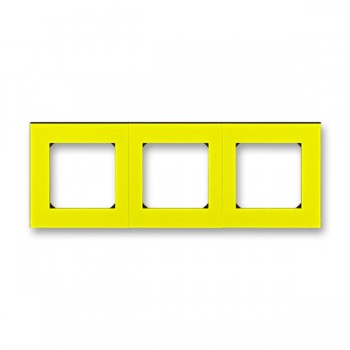 3901H-A05030 64W Рамка ABB Levit  Жёлтый / Дымчатый чёрный 3-постовая 2CHH015030A6064 фото