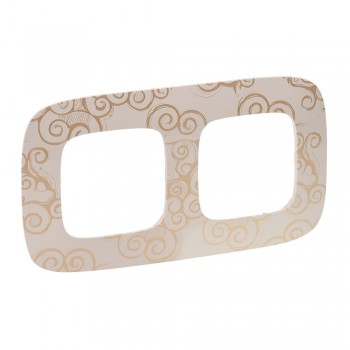 754352 Рамка Valena Allure Нарцисс золото 2-постовая Legrand фото