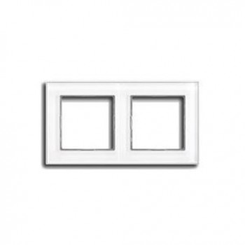 AC582GLWW Рамка A Creation Белое стекло 2-постовая Jung фото