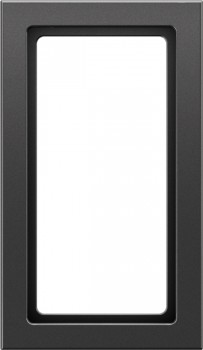 13096096 Рамка с большим вырезом Q.3 Антрацит с эффектом бархата 2-постовая Berker фото
