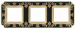 

FD01353NEEN Рамка Smalto Italiano Siena Jet black 3-постовая Fede, Smalto Italiano Siena FD01353NEEN