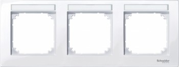 MTN514325 Рамка с полем для надписи M-Plan Активный белый 3-постовая Merten фото