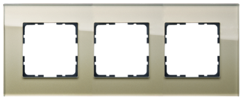 Рамка стекло шампань 3-постовая Jasmart G-Glass G1003GG фото