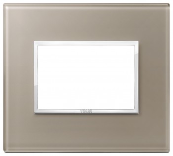 21653.74 Рамка Eikon Evo Коричневый опал 3-модульная Vimar фото