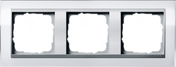 0213726 Рамка Event Clear Белый / Алюминий 3-постовая Gira фото