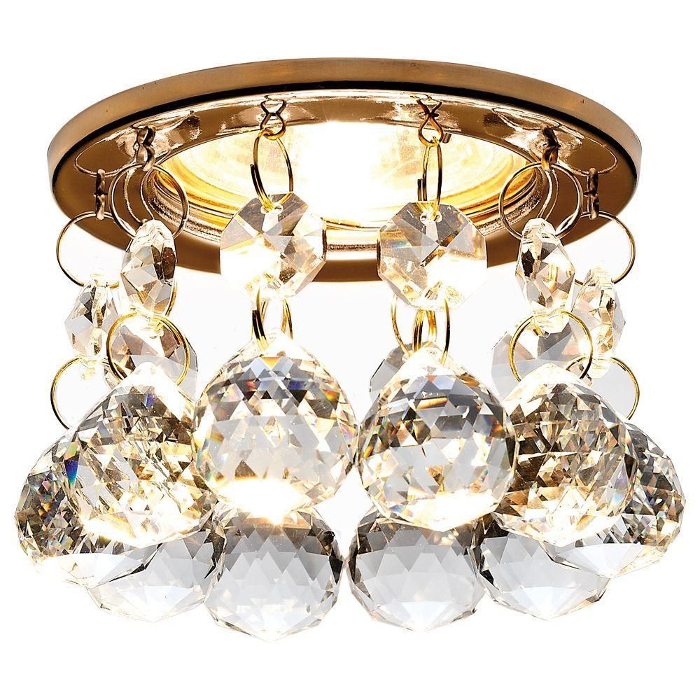 

Встраиваемый светильник Ambrella light Crystal K2051 CL/G, Золотой, Crystal K2051 CL/G