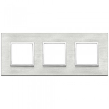 21644.02 Рамка Eikon Evo Серый / Серебристый 6 модулей Vimar фото