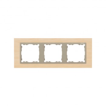 82937-68 Рамка декоративная, 3 поста, Simon 82 Nature, Дерево, клён-шампань фото