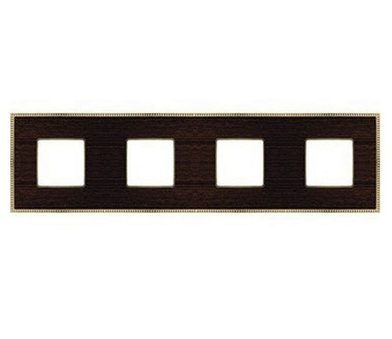 

FD01454WOB Рамка Belle Epoque Wood Wenge / Bright gold 4-постовая гор/верт. Fede, Belle Epoque Wood FD01454WOB