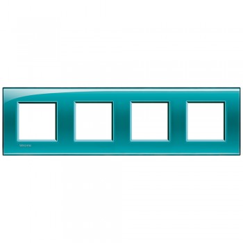 LNA4802M4VD Рамка LivingLight Квадрат Зеленый 2+2+2+2 модуля Bticino фото