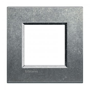 LNA4802NA Рамка LivingLight Квадрат Серый 2-модульная Bticino фото