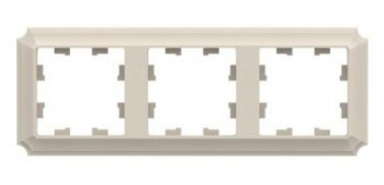 3-постовая рамка бежевый Systeme Electric (Schneider Electric) AtlasDesign Antique ATN100203 фото