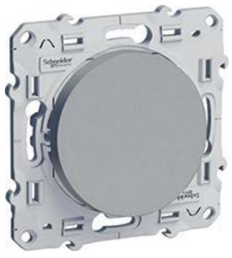 

S53R201 1-клавишный выключатель алюминий Odace Schneider Electric, Odace S53R201