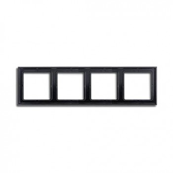 LS984SW Рамка LS 990 Черный 4-постовая Jung фото