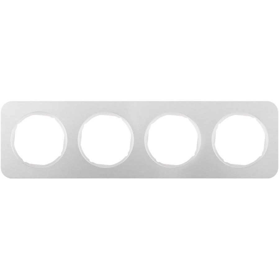

10142174 Рамка R.1 Полярная белизна, алюминий 4-постовая Berker, R.1 10142174