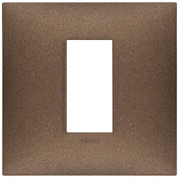 09661.24 Накладка Neve up на 1 модуль центрально для коробки на 2 модуля, медь матовая  Vimar фото