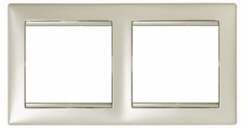 770472 Рамка Valena Жемчуг 2-постовая Legrand фото