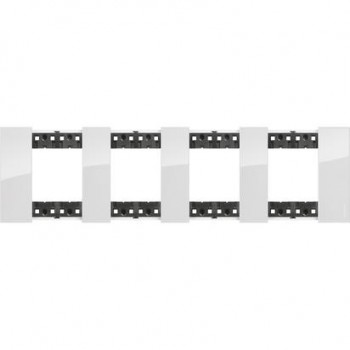 KA4802M4DW Рамка Bticino Living Now GHIACCIO 2+2+2+2-модульная фото