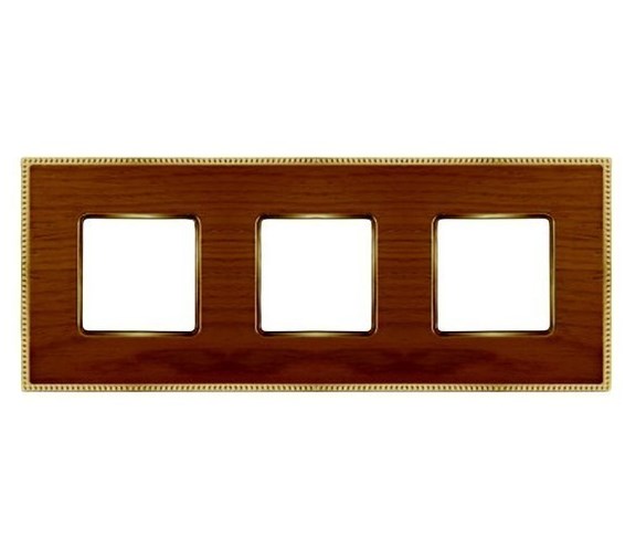 

FD01453COB Рамка Belle Epoque Wood Cherry / Bright gold 3-постовая гор/верт. Fede, Belle Epoque Wood FD01453COB