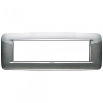 20687.C09 Рамка Eikon Chrome Round Серый металлик 7 модулей Vimar фото