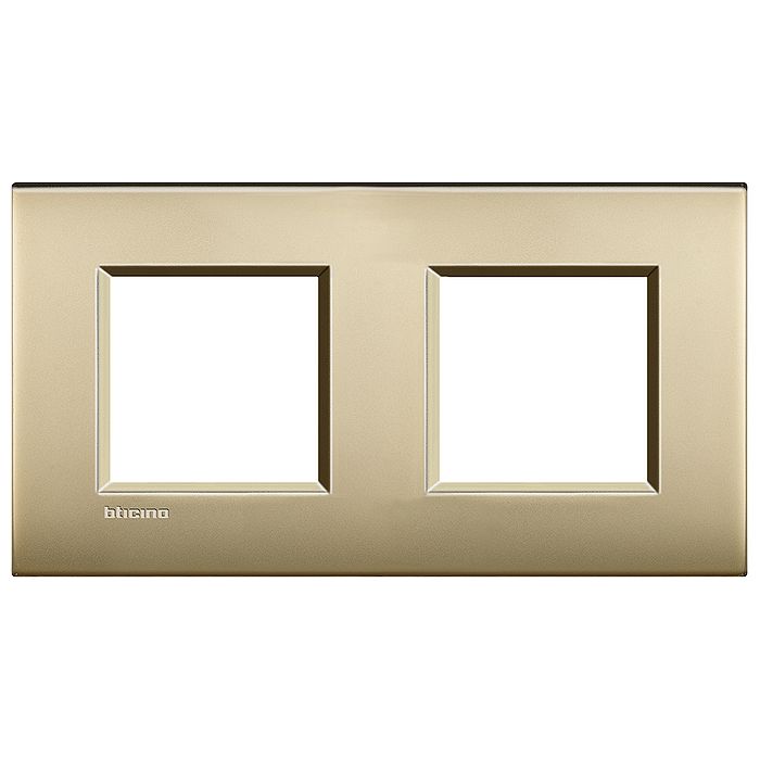 

LNE4802M2OF Рамка LivingLight Air Золото матовое 2+2 модуля Bticino, LivingLight Air LNE4802M2OF