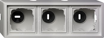 0063112 Рамка F100 Белый, открытый монтаж 3-постовая Gira фото