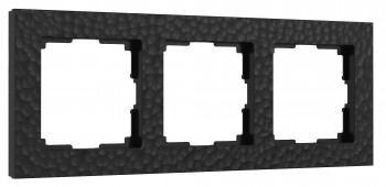 W0032408 Рамка на 3 поста (черный)  Hammer Werkel a052521 фото