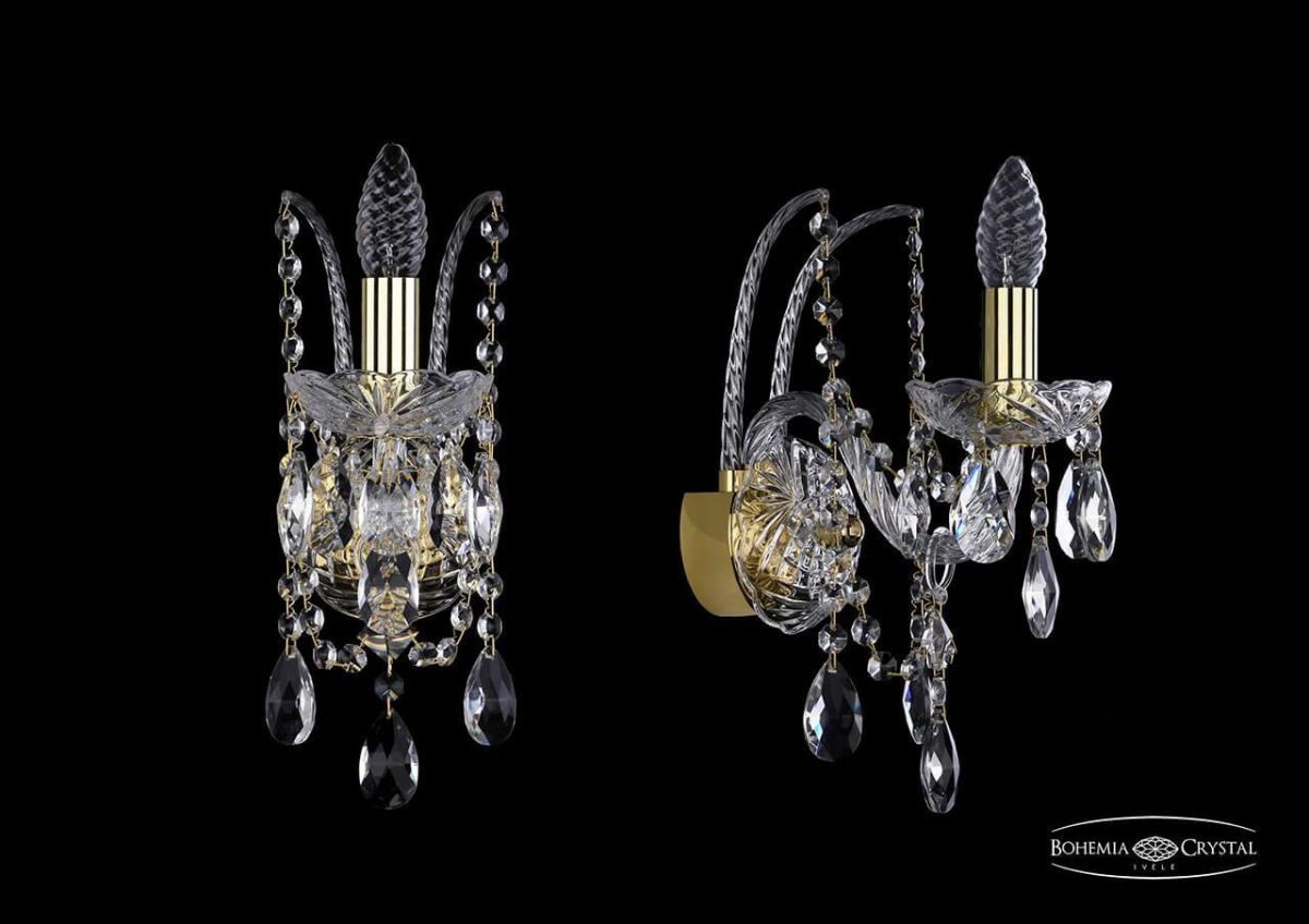 

Бра Bohemia Ivele 1411B/1/141/G, Золотой, 1411 1411B/1/141/G