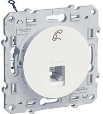 

S52R497 RJ12 6 контакт белый Odace Schneider Electric, Odace S52R497