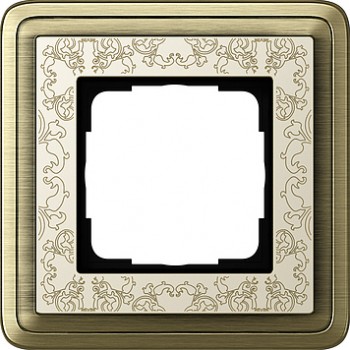 0211663 Рамка Classix Art Бронза / Кремовый 1-постовая Gira фото