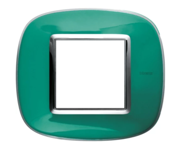 HB4802DV Рамка 1 пост, овальной формы Мятная карамель. Немецкий/Итальянский стандарт, 2 модуля Bticino фото