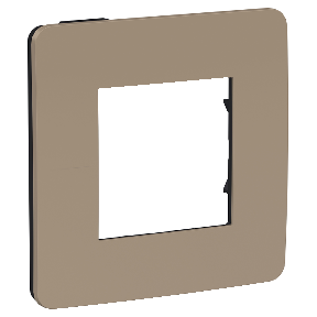 NU280228 Рамка Unica Studio Color Песочный / Антрацит 1-постовая Schneider Electric фото